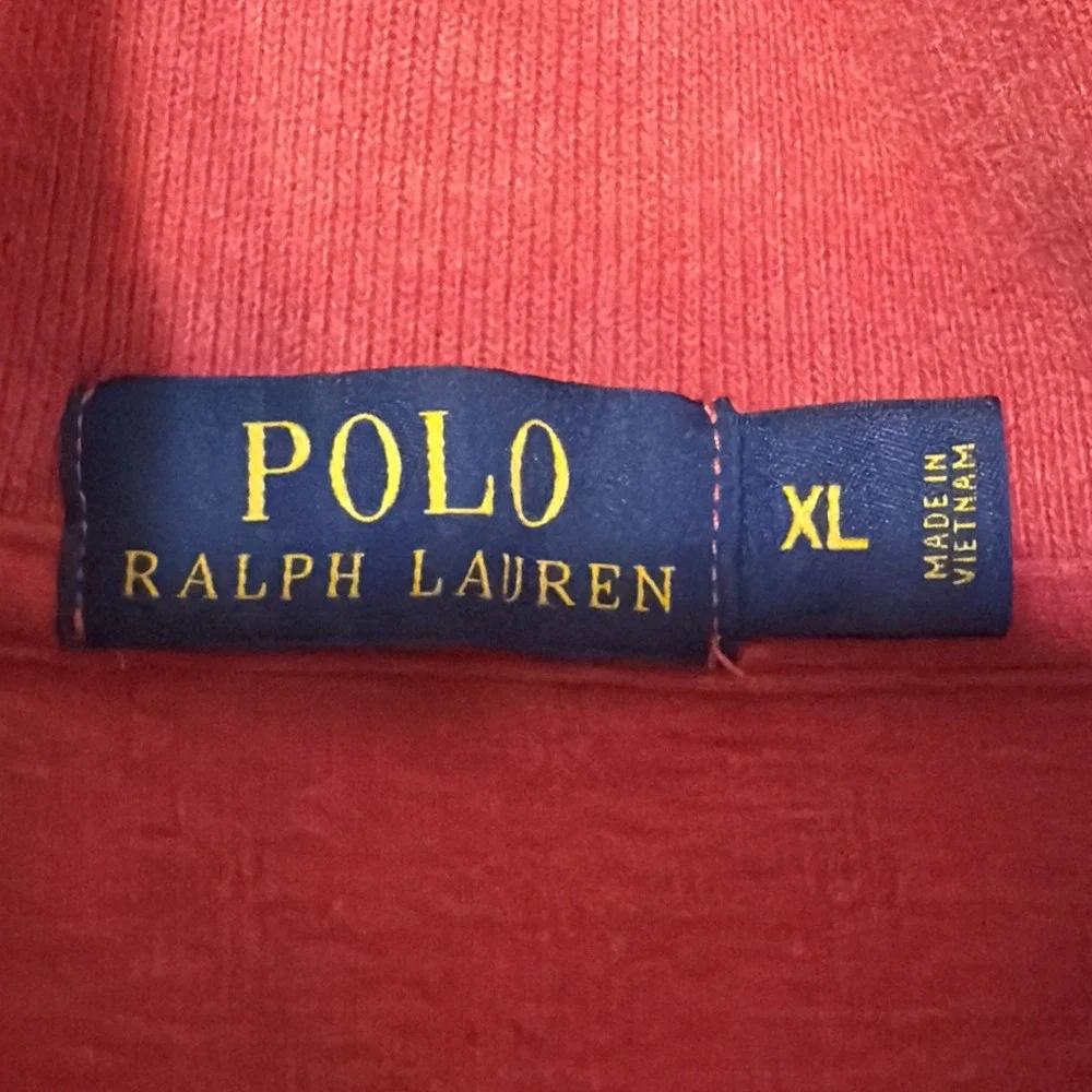 Polo Ralph Lauren 1/4 Zip Pullover Sweater Red XL Cotton Pony Logo
